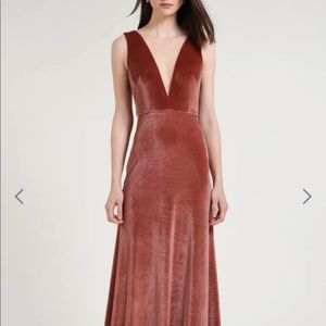 NEW Jenny Yoo Logan Dress English Rose Velvet